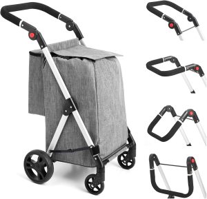 LEUYA ABC Chariot de Courses 46 L 4 Roues
