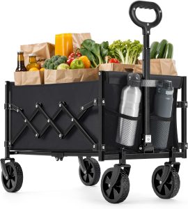 SONGMICS Chariot de Transport Pliable 90 L
