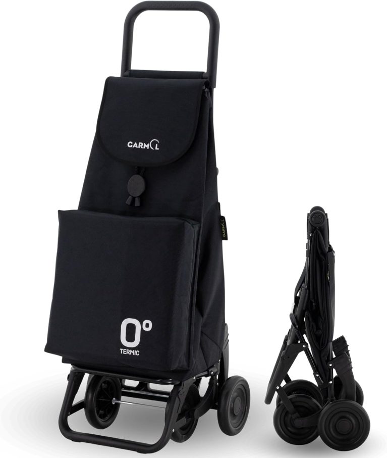 Garmol Chariot de Courses 66L Noir