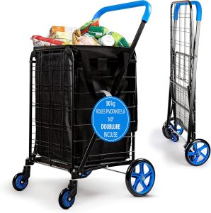 SereneLife Chariot de Courses avec Housse Imperméable