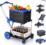 Notre test du COOCHEER 2 Étages, chariot de courses pliable 90 kg
